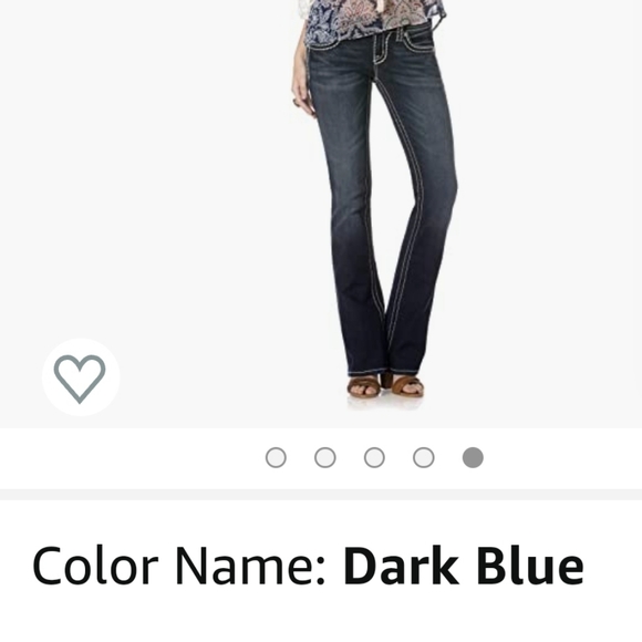 Miss Me Rhinestone Dark Wash Bootcut Jeans - Picture 6 of 16